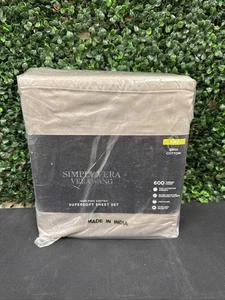 Simply Vera, Vera Wang, Pima Baumwolle 600 Fadenzahl Lakenset, King Grey - Bild 1 von 7