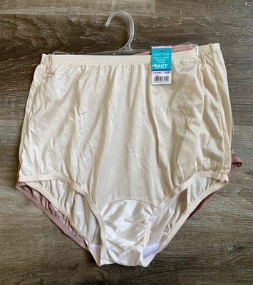 VANITY FAIR~NUEVO CON ETIQUETAS Lote de 2 Pares Calzoncillos Cintura Alta Cobertura Completa Bragas~6/M~NUEVOS Foto 1 de 4