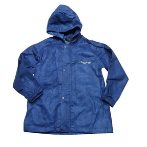 Frogg Toggs Jacket Womens Medium Blue Hooded Waterproof Rainwear Snap Front - Picture 1 of 7