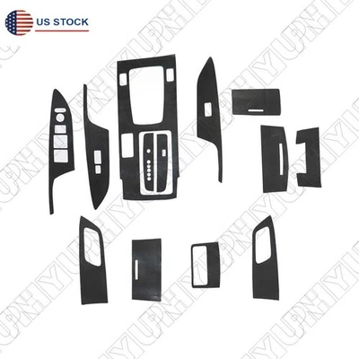 Interior Accessories Whole Kit Cover Carbon Fiber Look For 2013-17 Honda Accord - Image 1 of 4