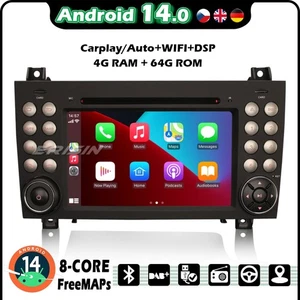 64GB Android 14 Autoradio Mercedes SLK-Klasse R171 W171 Navi 8-Kern CarPlay DAB+ - Bild 1 von 13