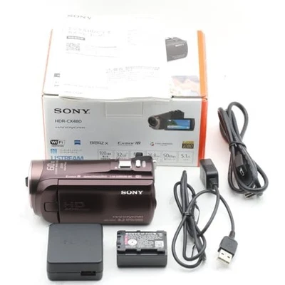 SONY HDR-CX480 Brown Handycam HD Camcorder 30x Optical Zoom 32GB w/Box - Image 1 of 4