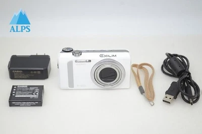 CASIO HIGH SPEED EXILIM EX-ZR500 16.1MP Compact Digital Camera White #251126w - Image 1 of 4