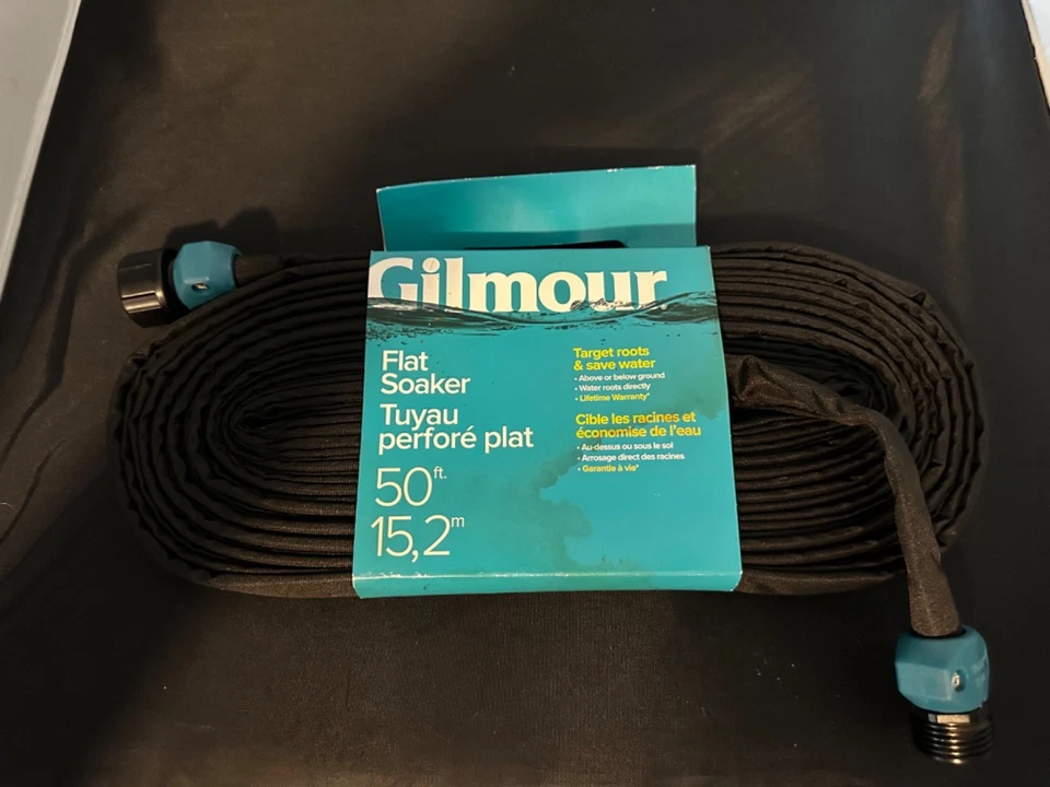 Gilmour Flat Soaker Hose 50' Black 1 Each 870501-1002