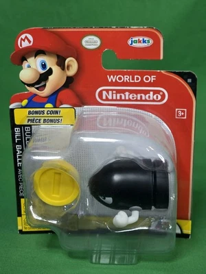  Figura World Of Nintendo Bullet Bill con moneda de 2,5 pulgadas Super Mario Brothers Foto 1 de 4