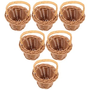 6 Stück Mini Blumenkorb Micro Szene kleine Körbe für Party Gastgeschenke - Bild 1 von 12