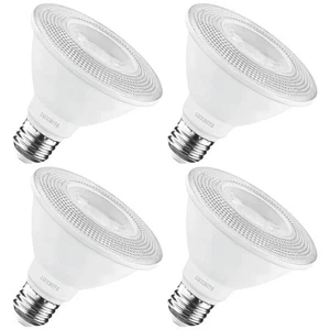 Luxrite PAR30 Short Neck LED Light Bulb 11W=75W 4000K 900LM Dimmable E26 4-Pack - Picture 1 of 7