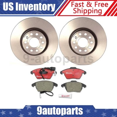 Kit de frenos delanteros Brembo rotores de disco pastillas de cerámica para Audi TT 2008 2009 Foto 1 de 4