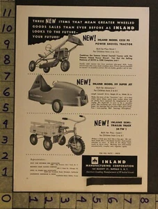 1954 PEDALE AUTO SPACE JET TRICICLO INTERNO RIMORCHIO TRATTORE BUFALO GIOCATTOLO ADTM41 - Foto 1 di 1