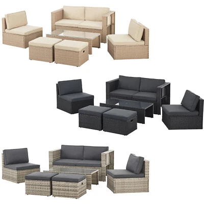 Gartenmöbel Set Lounge Polyrattan Gartenlounge Outdoor Sitzecke Juskys® - Bild 1 von 4