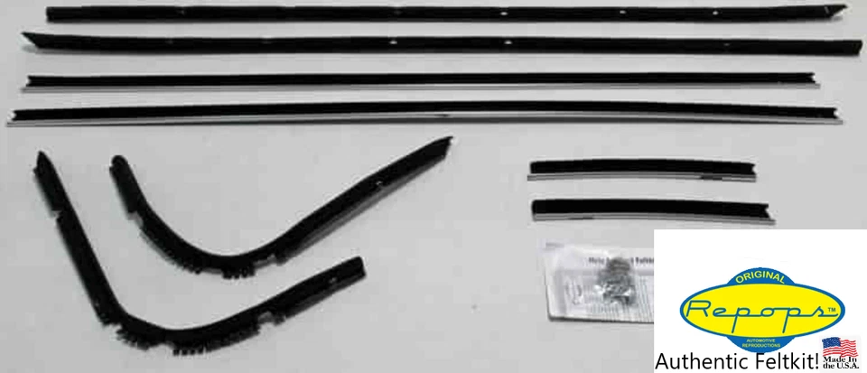 68 69 70 71 Lincoln Mark III Door Window Felt Fuzzies Rubber Seal 8 Pc Kit Foto 1 de 1