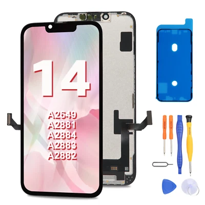 For iPhone 14 Screen Replacement LCD Display 3D Touch Digitiser Assembly + Frame - Image 1 of 4