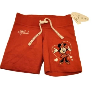 Disney Parks Minnie Mouse Red Knit Cotton Shorts XXS Small 3 New NWT - Picture 1 of 5