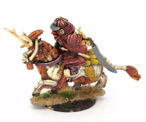 Armoured Dwarf With Naginata Mounted On Ki-Rin 28mm Metal Unpainted - Picture 1 of 4