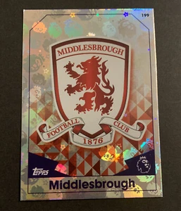 2016/17 Topps Match Attax Card Middlesbrough Team Badge #199 - Picture 1 of 2
