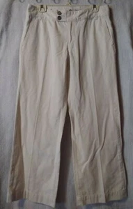 Weatherproof Garment Co. Women's Sz 10 Cream Pants 100% Cotton Wide Legs NWOT - Picture 1 of 7