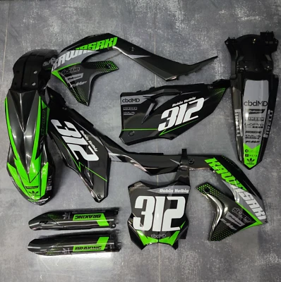 Plastics + Graphics Kawasaki KX450 2019-2023 KX250 2021-2024 KXF custom - Image 1 of 4