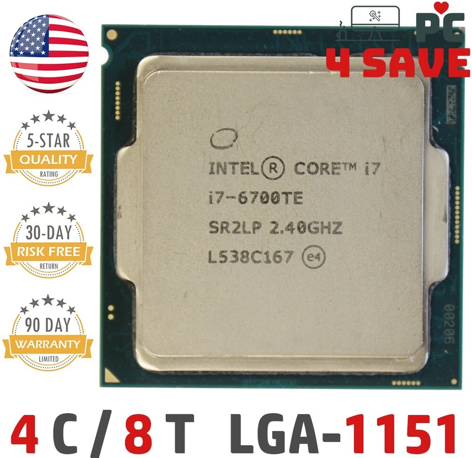 Intel 6th Gen Core i7-6700TE 2.40GHz  4-Core LGA1151 8MB Desktop Processor SR2LP - Image 1 of 1