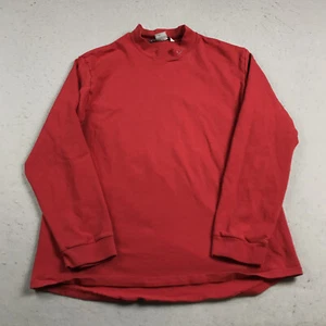 VINTAGE Nike Golf Shirt Mens Large Red Mock Neck Tiger Woods Swoosh Sunday 90s - Picture 1 of 9
