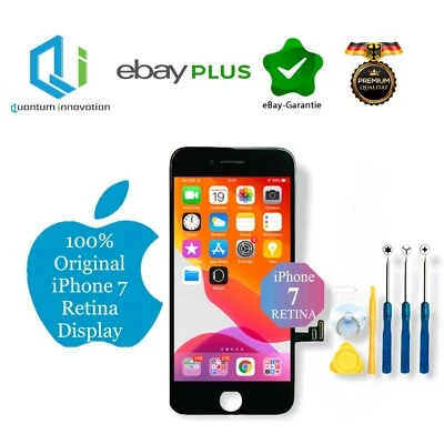 Original Apple iPhone 7 LCD Display Retina Bildschirm Glas Touchscreen Schwarz - Bild 1 von 3