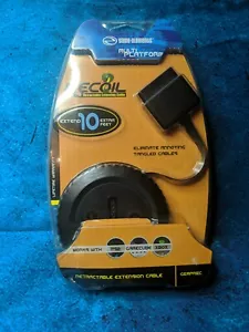 GAME ELEMENTS RECOIL RETRACTABLE EXTENSION CABLE 10FT PS2 GAMECUBE XBOX - NOS - Picture 1 of 2