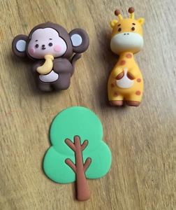 Animals Cake Toppers, 3 pieces - Picture 1 of 8