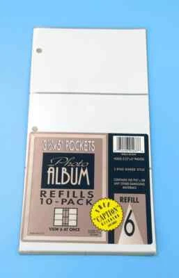 Photo Album Refill 10 pack 3 ring Binder Style with Photo Caption Stickers NEW - Image 1 of 2