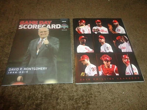 PHILLIES 2019 YEARBOOK & DAVID MONTGOMERY SCORECARD 5/13/19 SGA - Picture 1 of 6
