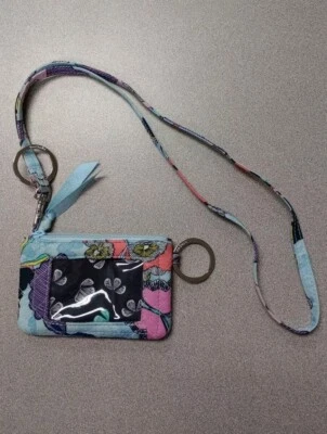 Vera Bradley Mariposa Por Tarjetero de Identificación y Cordón Monedero Cremallera Usado Foto 1 de 4