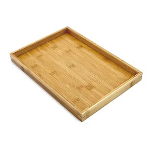 Bamboo Food Serving Tray with Handles for Food Breakfast Kitchen - Picture 1 of 8
