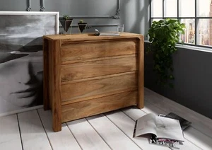 Kommode Sheesham 96x50x90 braun geölt BUENO #1004 - Bild 1 von 9