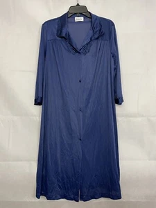 Vanity Fair Vintage Nightgown Women’s Size Medium Navy Blue 3/4 Sleeve - Picture 1 of 11