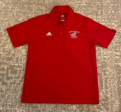 Adidas Kansas Jayhawks Relés Starter Polo Talla Mediana Color Rojo Foto 1 de 4