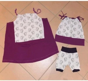 NEU * Sommer Mini ME SET * Mama Kind Einhorn Set * Gr 40 + 68/74/80* ANFERTIGUNG - Bild 1 von 3
