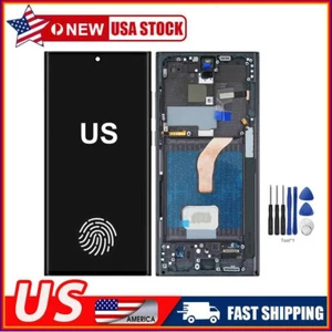 OLED LCD Display For Samsung Galaxy S22 Ultra 5G S908 5G Touch Screen+Frame US - Picture 1 of 11