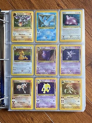 Pokémon Fossil Complete Set 62/62 - 15 Holos - 100% Complete - Mint Vintage 1999 - Image 1 of 4