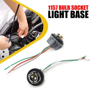 Two Harness Stop Brake Light Bulb Plug Repair Socket Wire Pigtail Female 1157 E - Picture 1 of 23