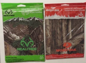 2 Packs of Camoflauge Stretchable Book Covers One MOSSY OAK and One REALTREE NEW - Picture 1 of 2