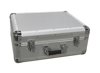 NEO 1 x DJ LP Deck Turntable Aluminium Storage Flight Carry Case Silver Light Weight