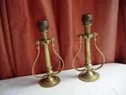 Pair Antique candlesticks Victorian Heavy duty wall mounting gimbal marine brass