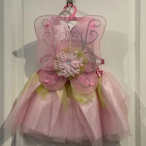 Princesa Expresiones Rosa/Verde Hada Princesa Conjunto de Vestir Disfraz Edades 4-8 NUEVO - Imagen 1 de 18