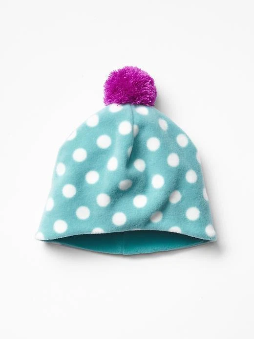 Bebé GAP Niñas Pro Polar Pom-Pom Lunares Azul Sombrero Gorro S M 2T 3T 2 3 Nuevo con Etiquetas $17 Foto 1 de 1