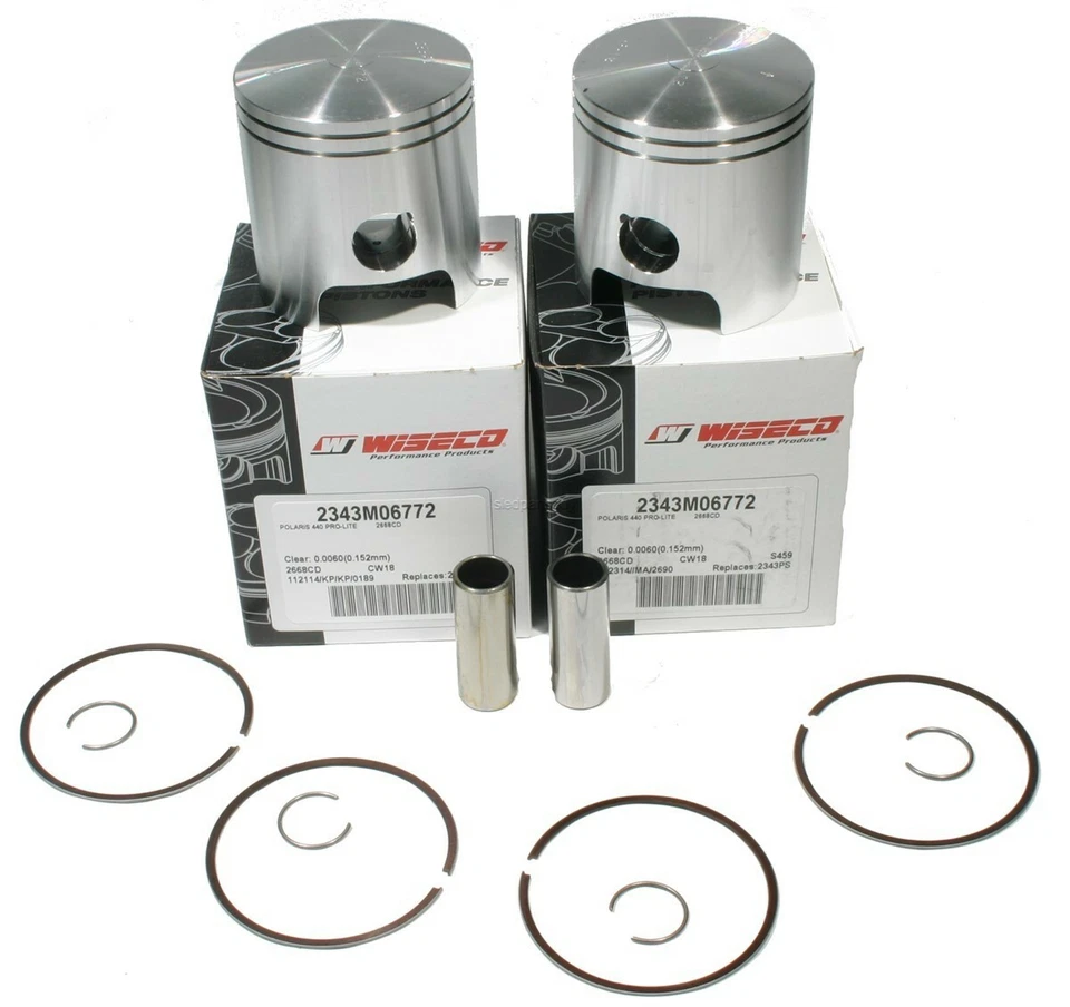 Par de pistones Polaris Indy Trail 440, 1984-1986, Wiseco Std-2343M06772 Foto 1 de 1