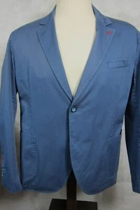 GORGEOUS Zanetti Jeans Blue Cotton Casual Sport Coat Made in Italy 46R - Picture 1 of 8