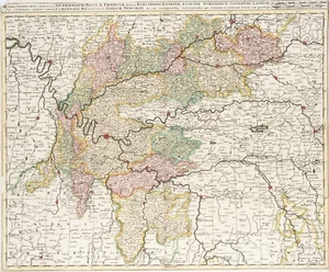 G. VALCK (1651-1726), Mapa historyczna Île de France, Francja, ok. 1705, KSt. - Zdjęcie 1 z 5