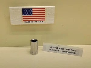 5/16" Socket 1/4" Drive High Quality USA MADE For Mechanics Craftsman Homeowners - Picture 1 of 7