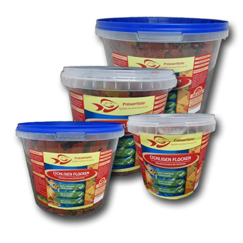 (16,81 € / kg) Cichlidenfutter Flocken Fischfutter Futter Zierfische Aquarium