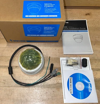 VIVOTEK FD8131 FIXED DOME COLOR IP NETWORK SECURITY SURVEILLANCE POE CAMERA - Image 1 of 3