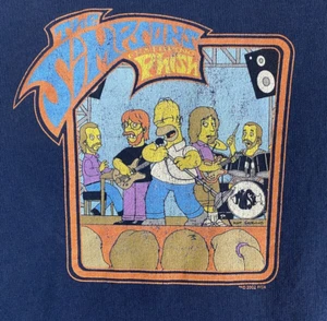 Phish Simpsons Springfield Tour (2002) Fox AAA T-Shirt Adult XL 2- Sided AOP - Picture 1 of 8