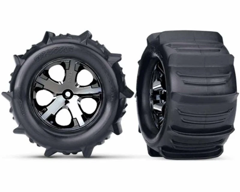 Traxxas 3689 Tires & Wheels Assembled Glued Nitro Rustler Electric VXL Velineon - Image 1 of 1